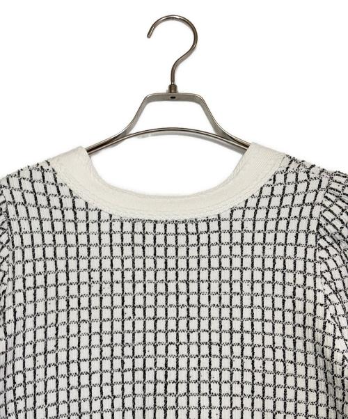 Snidel（スナイデル）Snidel (スナイデル) ニットセットアップ ホワイト×ブラック サイズ:SIZE Freeの古着・服飾アイテム