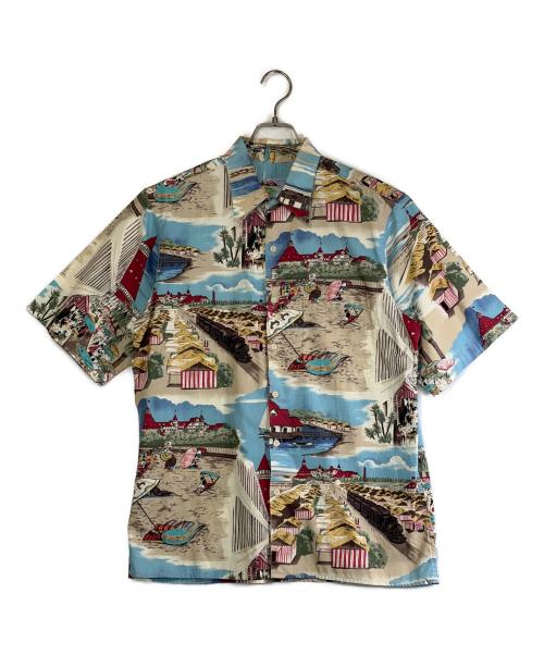reyn spooner（レイン スプナー）reyn spooner (レイン スプナー) アロハシャツ ベージュ×ブルー サイズ:SIZE Sの古着・服飾アイテム