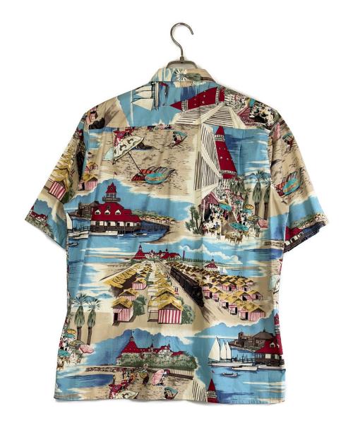 reyn spooner（レイン スプナー）reyn spooner (レイン スプナー) アロハシャツ ベージュ×ブルー サイズ:SIZE Sの古着・服飾アイテム