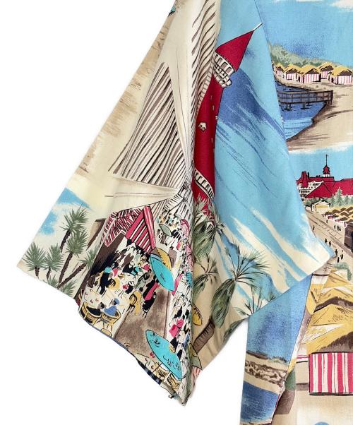 reyn spooner（レイン スプナー）reyn spooner (レイン スプナー) アロハシャツ ベージュ×ブルー サイズ:SIZE Sの古着・服飾アイテム