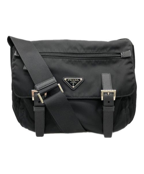 PRADA（プラダ）PRADA (プラダ) ナイロンショルダーバッグ ブラックの古着・服飾アイテム