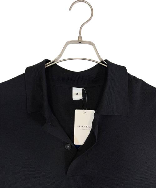 LA BOUCLE（ラ ブークル）LA BOUCLE (ラ ブークル) EDIFICE (エディフィス) 半袖ポロシャツ/ウォッシャブル ウール ポロシャツ ブラック サイズ:SIZE Free 未使用品の古着・服飾アイテム