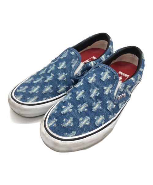 VANS（バンズ）VANS (バンズ) SUPREME (シュプリーム) スリッポン インディゴ サイズ:27㎝の古着・服飾アイテム