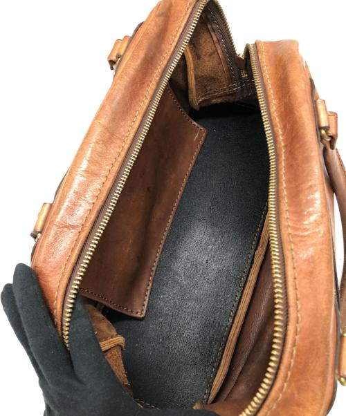 Herz（ヘルツ）Herz (ヘルツ) レザーボストンバッグ ブラウンの古着・服飾アイテム