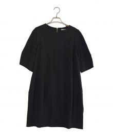 theory luxe（セオリーリュクス）の古着「半袖ワンピース」｜ブラック