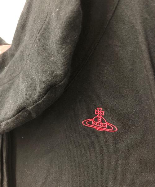Vivienne Westwood RED LABEL（ヴィヴィアンウエストウッドレッドレーベル）Vivienne Westwood RED LABEL (ヴィヴィアンウエストウッドレッドレーベル) プルオーバーパーカー ブラック×レッド サイズ:00の古着・服飾アイテム