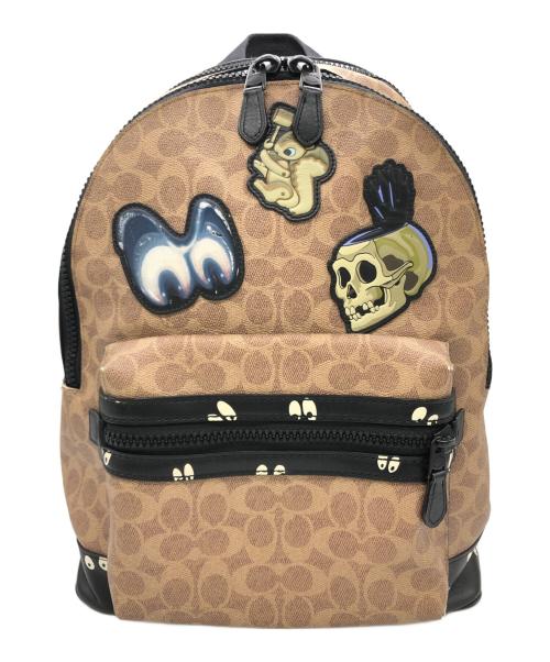 COACH（コーチ）COACH (コーチ) DISNEY (ディズニー) アカデミーバックパック ブラウン×ブラックの古着・服飾アイテム