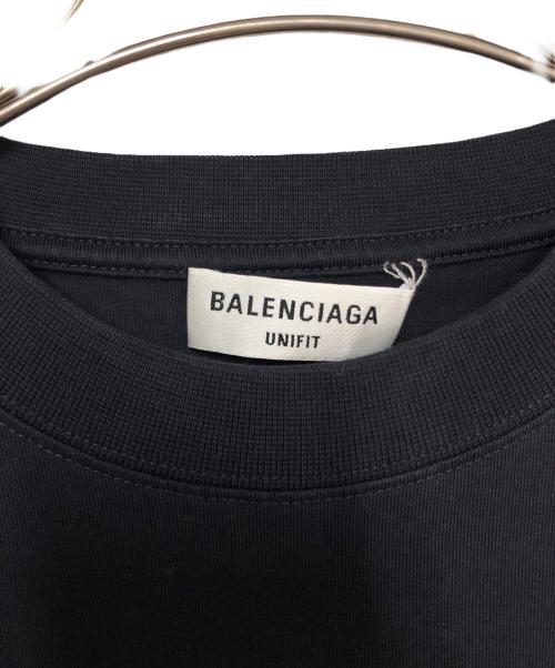 BALENCIAGA（バレンシアガ）BALENCIAGA (バレンシアガ) カレッジTシャツ ネイビー×レッド サイズ:XSの古着・服飾アイテム
