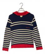 GUCCIグッチ）の古着「厚手ニット」｜ネイビー×アイボリー×レッド