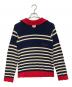 GUCCI（グッチ）の古着「厚手ニット」｜ネイビー×アイボリー×レッド