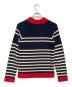 GUCCI (グッチ) 厚手ニット ネイビー×アイボリー×レッド サイズ:SIZE 12：12000円