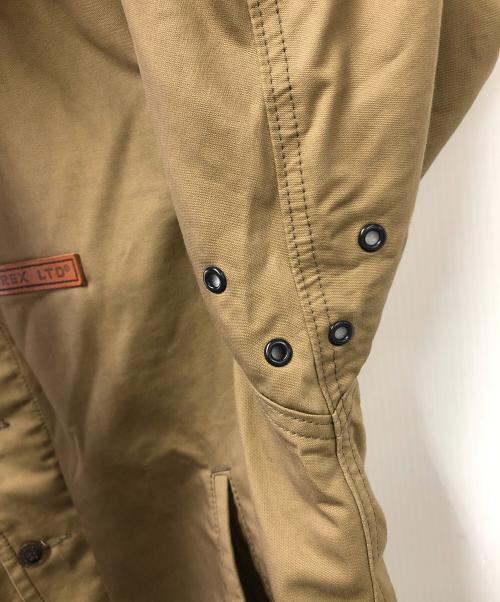 AVIREX（アヴィレックス）AVIREX (アヴィレックス) PEANUTS (ピーナッツ) フライトジャケット ベージュ サイズ:Ｌの古着・服飾アイテム