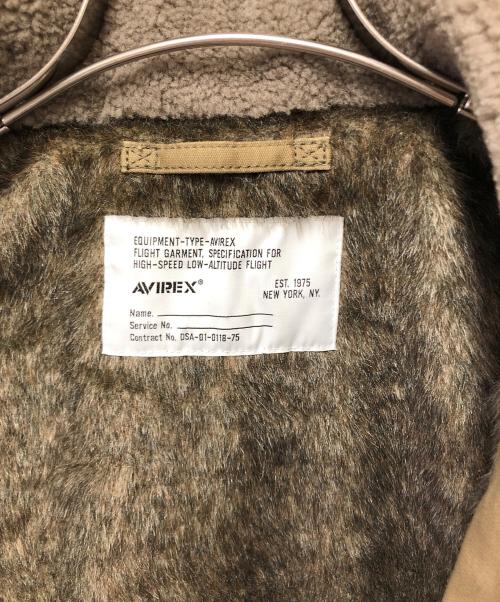 AVIREX（アヴィレックス）AVIREX (アヴィレックス) PEANUTS (ピーナッツ) フライトジャケット ベージュ サイズ:Ｌの古着・服飾アイテム