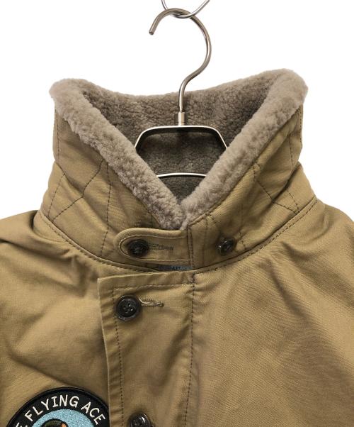 AVIREX（アヴィレックス）AVIREX (アヴィレックス) PEANUTS (ピーナッツ) フライトジャケット ベージュ サイズ:Ｌの古着・服飾アイテム