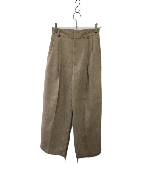 Whim Gazette（ウィムガゼット）Whim Gazette (ウィムガゼット) タックパンツ ベージュ サイズ:34の古着・服飾アイテム