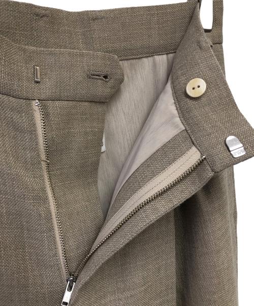 Whim Gazette（ウィムガゼット）Whim Gazette (ウィムガゼット) タックパンツ ベージュ サイズ:34の古着・服飾アイテム