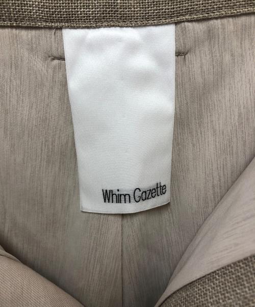 Whim Gazette（ウィムガゼット）Whim Gazette (ウィムガゼット) タックパンツ ベージュ サイズ:34の古着・服飾アイテム