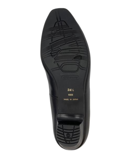 asics（アシックス）asics (アシックス) ヒールパンプス/ペダラ ブラック サイズ:24　1/2の古着・服飾アイテム