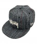 New Era×Harris Tweed×stussyニューエラ×ハリスツイード×ステューシー）の古着「キャップ」｜グレー