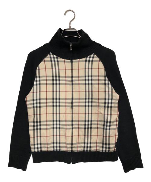 BURBERRY BLACK LABEL（バーバリーブラックレーベル）BURBERRY BLACK LABEL (バーバリーブラックレーベル) 厚手ニット ブラック×ベージュ サイズ:SIZE 2の古着・服飾アイテム