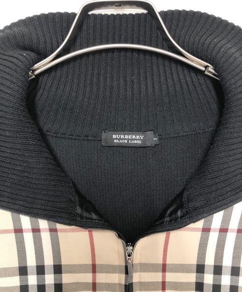 BURBERRY BLACK LABEL（バーバリーブラックレーベル）BURBERRY BLACK LABEL (バーバリーブラックレーベル) 厚手ニット ブラック×ベージュ サイズ:SIZE 2の古着・服飾アイテム