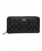 COACHコーチ）の古着「ラロング ジップ アラウンド ウォレット」｜ブラック
