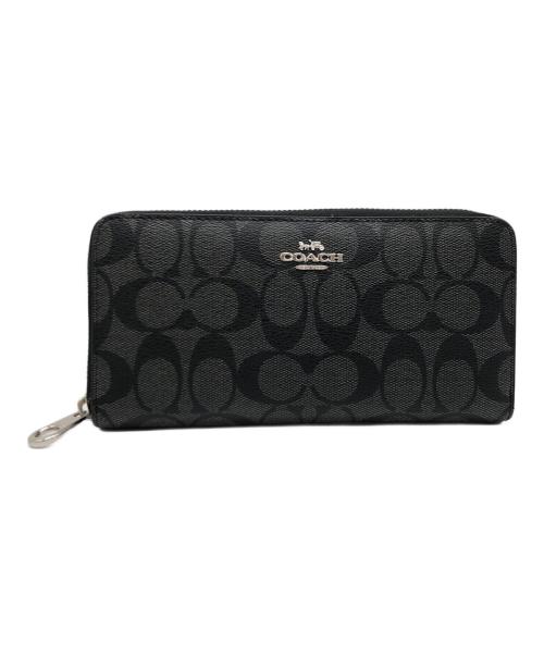 COACH（コーチ）COACH (コーチ) ラロング ジップ アラウンド ウォレット ブラックの古着・服飾アイテム