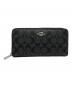 COACH（コーチ）の古着「ラロング ジップ アラウンド ウォレット」｜ブラック