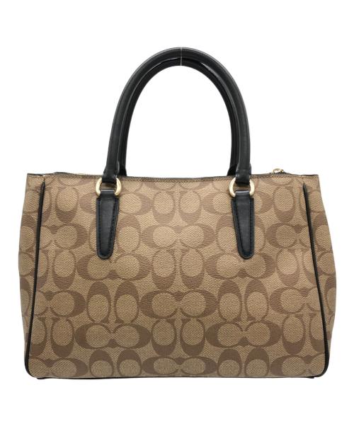 COACH（コーチ）COACH (コーチ) 2WAYショルダーバッグ ブラウン×ブラックの古着・服飾アイテム