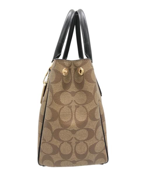 COACH（コーチ）COACH (コーチ) 2WAYショルダーバッグ ブラウン×ブラックの古着・服飾アイテム