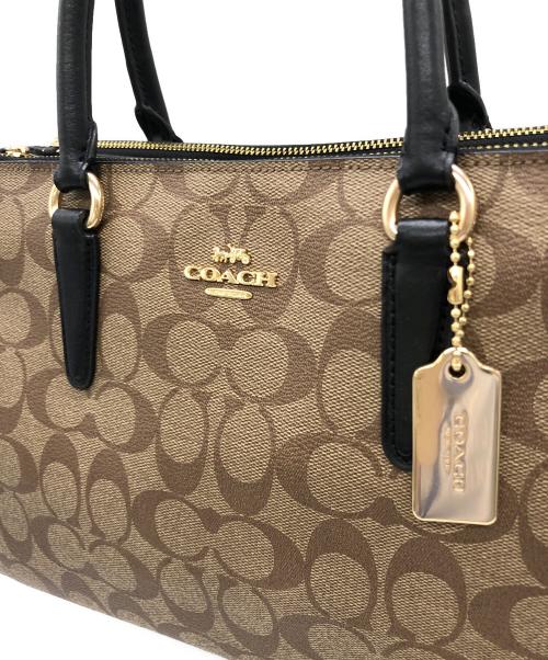 COACH（コーチ）COACH (コーチ) 2WAYショルダーバッグ ブラウン×ブラックの古着・服飾アイテム