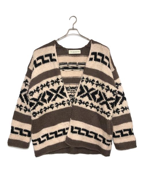 THE SHINZONE（ザ シンゾーン）THE SHINZONE (ザ シンゾーン) 厚手カーディガン ブラウン×ブラック サイズ:SIZE F0の古着・服飾アイテム