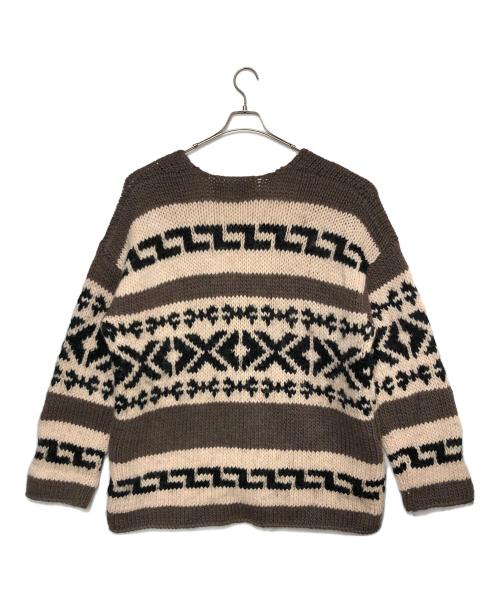 THE SHINZONE（ザ シンゾーン）THE SHINZONE (ザ シンゾーン) 厚手カーディガン ブラウン×ブラック サイズ:SIZE F0の古着・服飾アイテム