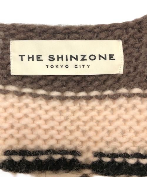 THE SHINZONE（ザ シンゾーン）THE SHINZONE (ザ シンゾーン) 厚手カーディガン ブラウン×ブラック サイズ:SIZE F0の古着・服飾アイテム