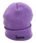 Supreme (シュプリーム) ニット帽 パープル×ブラック：5000円