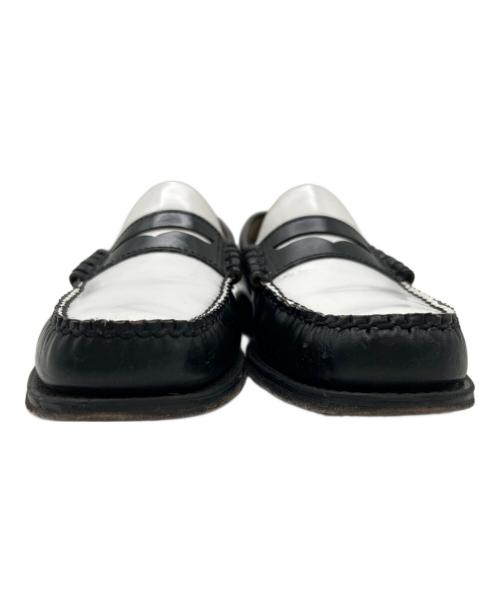 G.H.BASS（ジーエイチバス）G.H.BASS (ジーエイチバス) コインローファー ブラック×ホワイト サイズ:9 1/2(27.5CM）の古着・服飾アイテム