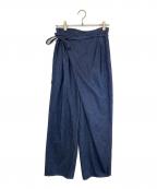 STEVEN ALANスティーブンアラン）の古着「DENIM CROSS OVER PANTS」｜インディゴ