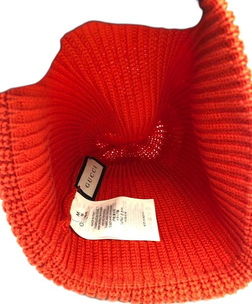 GUCCI（グッチ）GUCCI (グッチ) ニット帽 レッド サイズ:Mの古着・服飾アイテム