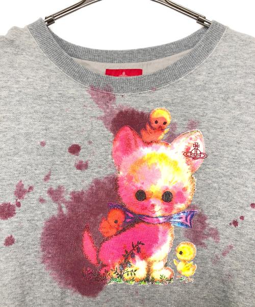 Vivienne Westwood（ヴィヴィアンウエストウッド）Vivienne Westwood (ヴィヴィアンウエストウッド) ワインステインキャットスウェット グレー サイズ:SIZE 00の古着・服飾アイテム