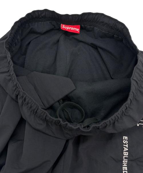SUPREME（シュプリーム）Supreme (シュプリーム) side logo track pant（サイド・ロゴ・トラック・パンツ） ブラック×ホワイト サイズ:SIZE Mの古着・服飾アイテム