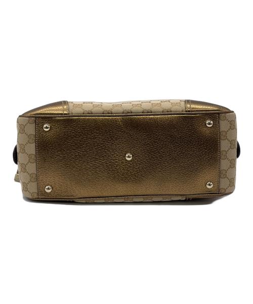 GUCCI（グッチ）GUCCI (グッチ) プリンシー GGミニボストンバッグ ベージュ×ゴールドの古着・服飾アイテム