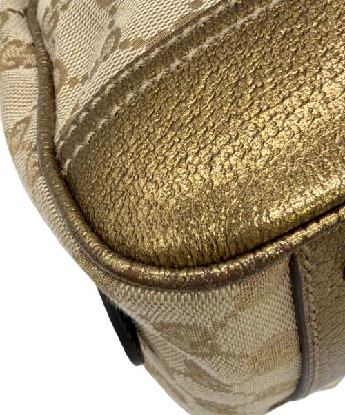 GUCCI（グッチ）GUCCI (グッチ) プリンシー GGミニボストンバッグ ベージュ×ゴールドの古着・服飾アイテム