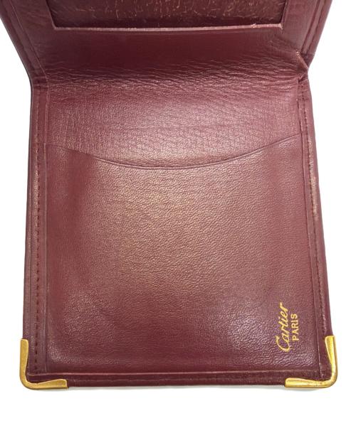 Cartier（カルティエ）Cartier (カルティエ) 札入れ ボルドーの古着・服飾アイテム