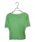 Ganni (ガニー) フロントプリントリンガーTシャツ グリーン×ホワイト サイズ:表記無：6000円