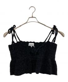 GANNI（ガニー）の古着「キャミソールニット」｜ブラック