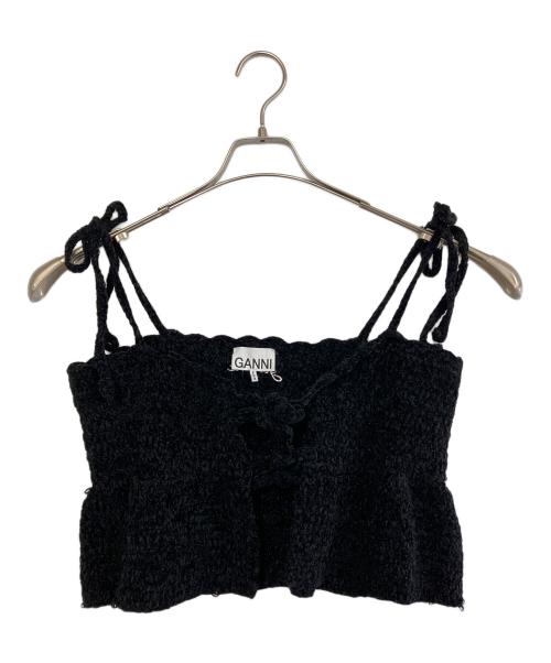 GANNI（ガニー）GANNI (ガニー) キャミソールニット ブラック サイズ:SIZE Freeの古着・服飾アイテム
