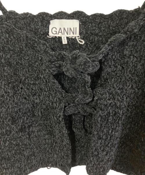 GANNI（ガニー）GANNI (ガニー) キャミソールニット ブラック サイズ:SIZE Freeの古着・服飾アイテム