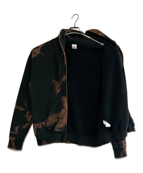 6(ROKU) BEAUTY&YOUTH（ロク ビューティーアンドユース）6(ROKU) BEAUTY&YOUTH (ロク ビューティーアンドユース) ジップパーカー ブラック×ブラウン サイズ:SIZE Freeの古着・服飾アイテム
