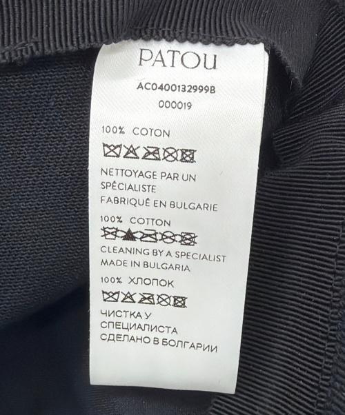 patou（パトゥ）patou (パトゥ) コットンパトゥキャップ ブラック×ホワイト サイズ:Sの古着・服飾アイテム