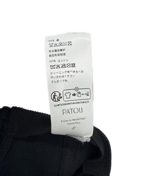 patou（パトゥ）patou (パトゥ) コットンパトゥキャップ ブラック×ホワイト サイズ:Sの古着・服飾アイテム
